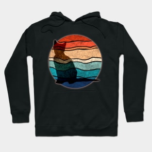 Vintage Beach Cat dark Hoodie